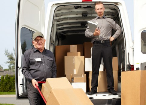 Van service navigating residential streets and parking in Crystal Palace